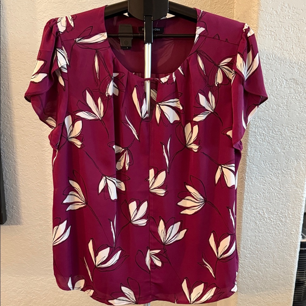 41 Hawthorn Magenta Floral Blouse